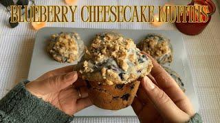 Blueberry Cheesecake Muffins  Bake With Me