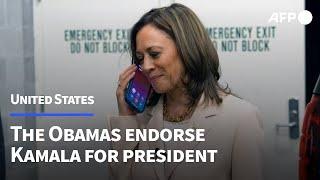 Former US president Obama endorses Kamala Harris' bid for the White House | AFP