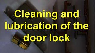 Cleaning and lubrication of the door lock