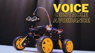 VOICE & OBSTACLE AVOIDANCE ROBOT | ARDUINO | KIT4CURIOUS | BLUETOOTH.