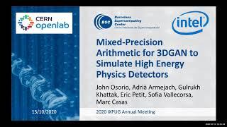 Lightning talk: Mixed-Precision Arithmetic for 3DGAN to Simulate High Energy Physics Detectors