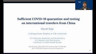 Dinesh Bojja; Yale University - "Sufficient COVID-19 Quarantine and Testing on Travelers"