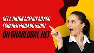 How to get a tiktok agency ad account ( shared from bc 5500)