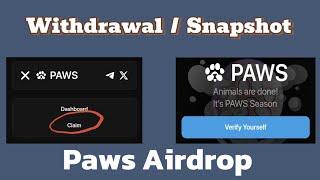 Paws Airdrop Claiming: Solana wallet Not connecting? do this | Verify Your account to claim