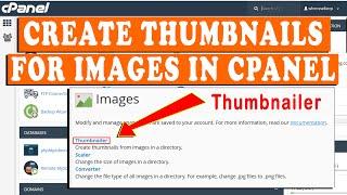 How to create Image Thumbnails in cPanel?