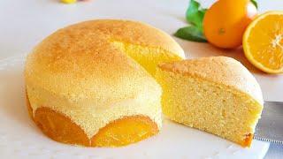 Fluffy and Moist Orange Cake | Orange Castella Cake