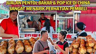 MENJUAL PENTOL BAKAR KHAS INDONESIA DI CHINA, RAMAI PEMBELI, SUDAH HABIS TETAP BANYAK YANG CARI