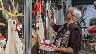 Window-painting siblings brush holiday cheer across Bay Area storefronts