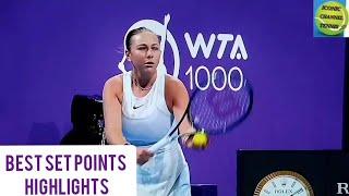 AMANDA ANISIMOVA/JENELA OSTAPENKO/BEST SET POINTS HIGHLIGHTS/QATAR FINAL 2025