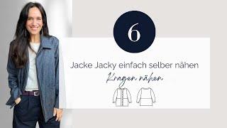 Jacke nähen- Kragen und Säumen (Schnittmuster Jacky)