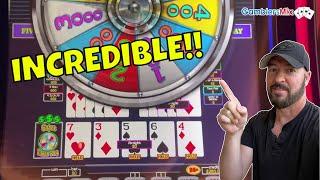 Incredible Wins On Super Times Pay Wheel Video Poker!!