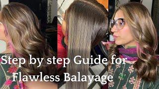 balayage technique]balayage karne ka tarika]balayage highlights on dark hair]2024