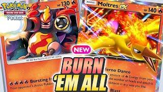 NEW SPECIAL CONDITION ! BURN Your Opponent with MAGMORTAR ! - Pokemon TCG Pocket