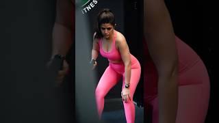  MONDAY MOTIVATION #nimratkaur shares her #workout routine in #gym #shorts