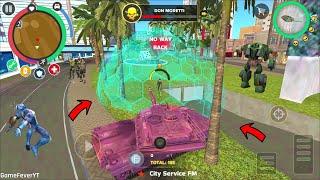 Rope Hero Mafia City Wars - (Don Moretti with Army Tank) Army Tank Stuck Underground Tunnel - HD