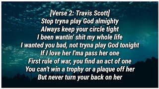 Travis Scott - STOP TRYING TO BE GOD (Lyrics) ft. James Blake, Kid Cudi & Stevie Wonder