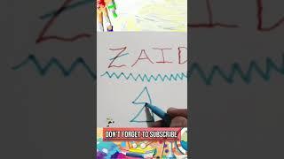 Drawing a name logo Zaid  But I use Sketch marker | #shorts #drawing