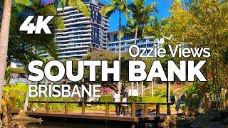 4K View of Brisbane South Bank! A walking Tour of Parklands!