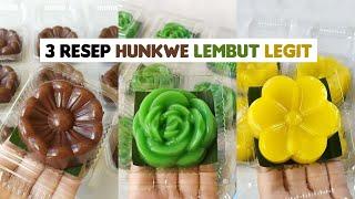 3 RESEP HUNKWE | hunkwe coklat, hunkwe pandan & hunkwe nangka, semuanya legit dan enak