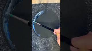 Spray painting with toothbrush #shorts #viralvideo #diy #how #spraypaint #black #viral #ytshorts