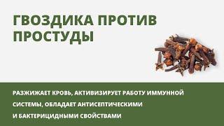 Гвоздика против простуды.Разжижает кровь, активизирует работу иммунной системы.