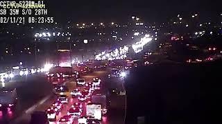 Camera footage shows FedEx Ground truck ram into a 134 vehicle pileup in Fort Worth, Texas