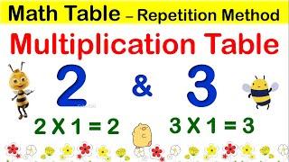 Multiplication Table of 2 and 3 | Table of 2 | Table of 3 | 2 x 1 = 2 | 3 x 1= 3 #maths  #kritinkids