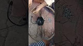 Fiting ️ of hub motor in normal wheel #diyelectric