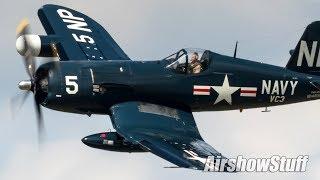 Corsair Crazy! Eleven F4U Corsairs Flying Together! - Thunder Over Michigan 2019