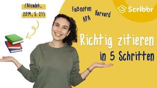 Richtig zitieren in 5 Schritten | Scribbr 