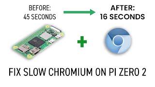 Raspberry Pi Zero 2 W slow Chromium internet fix