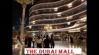 The Dubai Mall - دبي مول‎ - View of Burj Khalifa, Dubai Fountains, Dubai Aquarium & Underwater Zoo