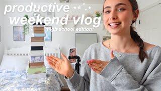 productive weekend vlog  *high school influencer edition!!*