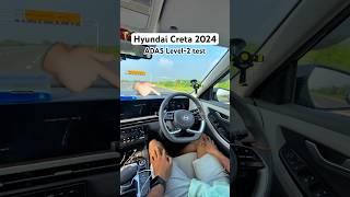 Testing ADAS feature lane assist in Hyundai Creta #themanishbhardwaj #carreviews2024 #shorts