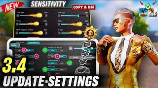 New Update 3.4 Best Settings & Sensitivity to Improve Headshots and Hip-Fire  | PUBG MOBILE / BGMI