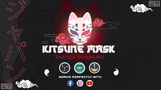 Twitch Animated Japanese Overlay  |  Kitsune Mask  |  For Twitch Streamers