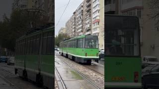 Tramvaiul V3A-93 #091 în zona cimitirului armenesc pe linia 36