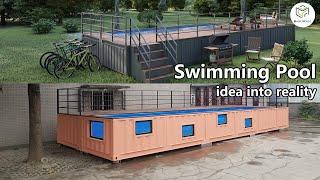 chinese factory customized container swimming pool