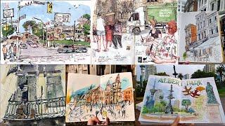 6 INSPIRING Urban Sketchers to Follow in 2024 (plus a bonus one)! 