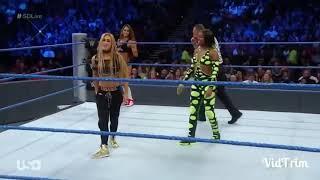 Naomi spanks and corner stinkface Carmella