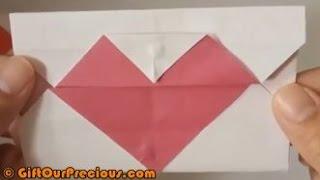 Simple Origami Heart Envelope Message Letter - Simple and Easy To Do Paper Folding