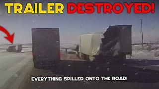 AMERICAN TRUCK DRIVERS DASH CAMERAS | 2 Truck Accidents Caught in Camera in 1 Day, Cuts Off! #199
