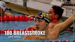 Jake Wang With Exciting Swim in Men's 100 Breaststroke | 2023 Speedo Winter Juniors East