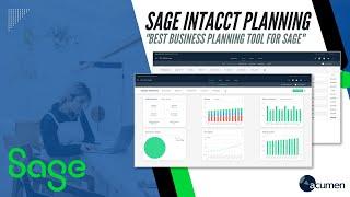 Sage Intacct Planning: Best Planning Tool for Sage Intacct and Sage 300