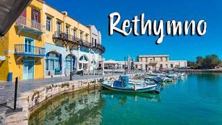 Rethymno Kreta, walking tour 4K, Greece travel guide 2025