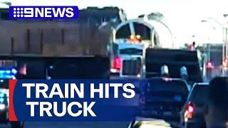 One killed, four injured after train derails in Texas | 9 News Australia