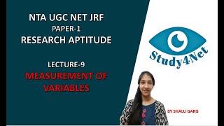 LECTURE-9 | MEASUREMENT OF VARIABLES (MEASURING VARIABLES) | UNIT-2 RESEARCH APTITUDE