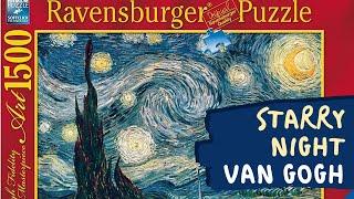 Starry night 1500 pieces jigsaw puzzle timelapse (reverse)