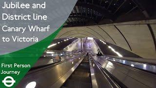 London Underground First Person Journey - Canary Wharf to Victoria via Westminster