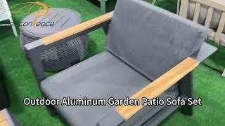 Beacon Peace Outdoor Furniture Aluminum Garden Patio Cafe Sofa Set #outdoorfurniture #outdoorsofaset